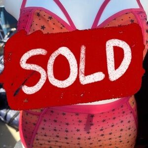 Torrid Red and Black Star Pattern Bra Set